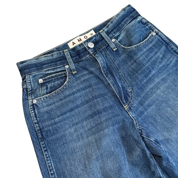 589. AMO Denim Annette Jeans Persuasion Wash $301 NWT Sz 26 - Picture 3 of 7